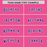 Custom Pink Purple Side Stripe Pattern Authentic Football Jersey