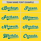 Custom Gold Kelly Green Side Stripe Pattern Authentic Football Jersey