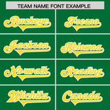 Custom Kelly Green Gold Side Stripe Pattern Authentic Football Jersey