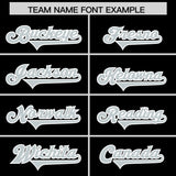 Custom Black Silver Side Stripe Pattern Authentic Football Jersey