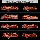 Custom Black Crimson Side Stripe Pattern Authentic Football Jersey