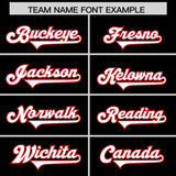 Custom Black Red Side Stripe Pattern Authentic Football Jersey