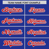 Custom Royal Red Side Stripe Pattern Authentic Football Jersey