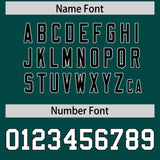 Custom Midnight Green Black Side Stripe Pattern Authentic Football Jersey