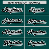 Custom Midnight Green Black Side Stripe Pattern Authentic Football Jersey