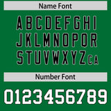 Custom Kelly Green Black Side Stripe Pattern Authentic Football Jersey