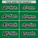 Custom Kelly Green Black Side Stripe Pattern Authentic Football Jersey