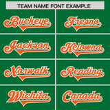 Custom Kelly Green Orange Side Stripe Pattern Authentic Football Jersey