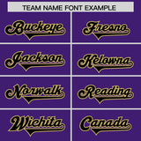 Custom Purple Black Side Stripe Pattern Authentic Football Jersey