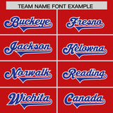 Custom Red Royal Side Stripe Pattern Authentic Football Jersey