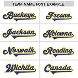 Custom White Royal Side Stripe Pattern Authentic Football Jersey