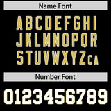 Custom Black Old Gold Side Stripe Pattern Authentic Football Jersey