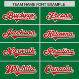 Custom Kelly Green Red Side Stripe Pattern Authentic Football Jersey