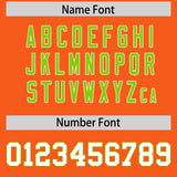 Custom Orange Neon Green Side Stripe Pattern Authentic Football Jersey