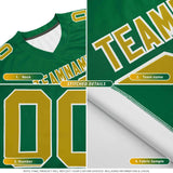 Custom Orange Aqua Side Stripe Pattern Authentic Football Jersey
