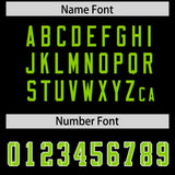 Custom Black Neon Green Personalized Neckline Square Classic Authentic Football Jersey