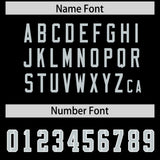 Custom Black Silver Personalized Neckline Square Classic Authentic Football Jersey