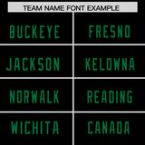 Custom Black Kelly Green Personalized Neckline Square Classic Authentic Football Jersey