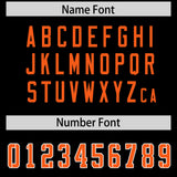 Custom Black Orange Personalized Neckline Square Classic Authentic Football Jersey