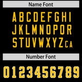 Custom Black Yellow Personalized Neckline Square Classic Authentic Football Jersey