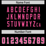 Custom Black Pink Personalized Neckline Square Classic Authentic Football Jersey