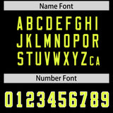 Custom Black Fluorescent Green Personalized Neckline Square Classic Authentic Football Jersey