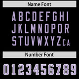 Custom Black Light Purple Personalized Neckline Square Classic Authentic Football Jersey