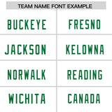 Custom White Kelly Green Personalized Neckline Square Classic Authentic Football Jersey