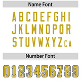 Custom White Old Gold Personalized Neckline Square Classic Authentic Football Jersey