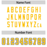 Custom White Yellow Personalized Neckline Square Classic Authentic Football Jersey