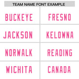 Custom White Pink Personalized Neckline Square Classic Authentic Football Jersey