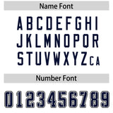 Custom White Navy Personalized Neckline Square Classic Authentic Football Jersey