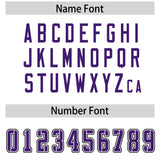 Custom White Purple Personalized Neckline Square Classic Authentic Football Jersey