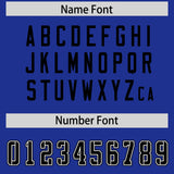 Custom Royal Black Personalized Neckline Square Classic Authentic Football Jersey