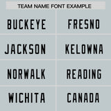 Custom Silver Black Personalized Neckline Square Classic Authentic Football Jersey