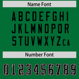 Custom Kelly Green Black Personalized Neckline Square Classic Authentic Football Jersey