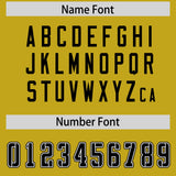 Custom Old Gold Black Personalized Neckline Square Classic Authentic Football Jersey