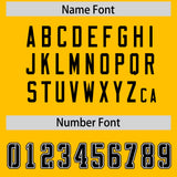 Custom Yellow Black Personalized Neckline Square Classic Authentic Football Jersey