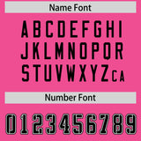 Custom Pink Black Personalized Neckline Square Classic Authentic Football Jersey