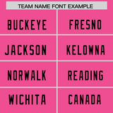 Custom Pink Black Personalized Neckline Square Classic Authentic Football Jersey