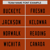 Custom Texas Orange Black Personalized Neckline Square Classic Authentic Football Jersey