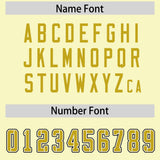 Custom Cream Old Gold Personalized Neckline Square Classic Authentic Football Jersey