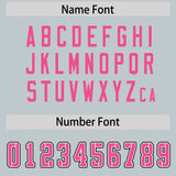 Custom Silver Pink Personalized Neckline Square Classic Authentic Football Jersey