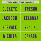 Custom Neon Green Purple Personalized Neckline Square Classic Authentic Football Jersey