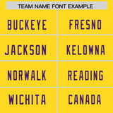 Custom Gold Purple Personalized Neckline Square Classic Authentic Football Jersey