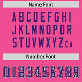 Custom Pink Purple Personalized Neckline Square Classic Authentic Football Jersey