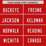 Custom Red White Personalized Neckline Square Classic Authentic Football Jersey
