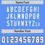 Custom Powder Blue White Personalized Neckline Square Classic Authentic Football Jersey