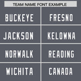 Custom Dark Gray White Personalized Neckline Square Classic Authentic Football Jersey