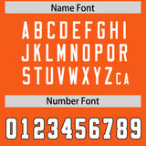 Custom Orange White Personalized Neckline Square Classic Authentic Football Jersey